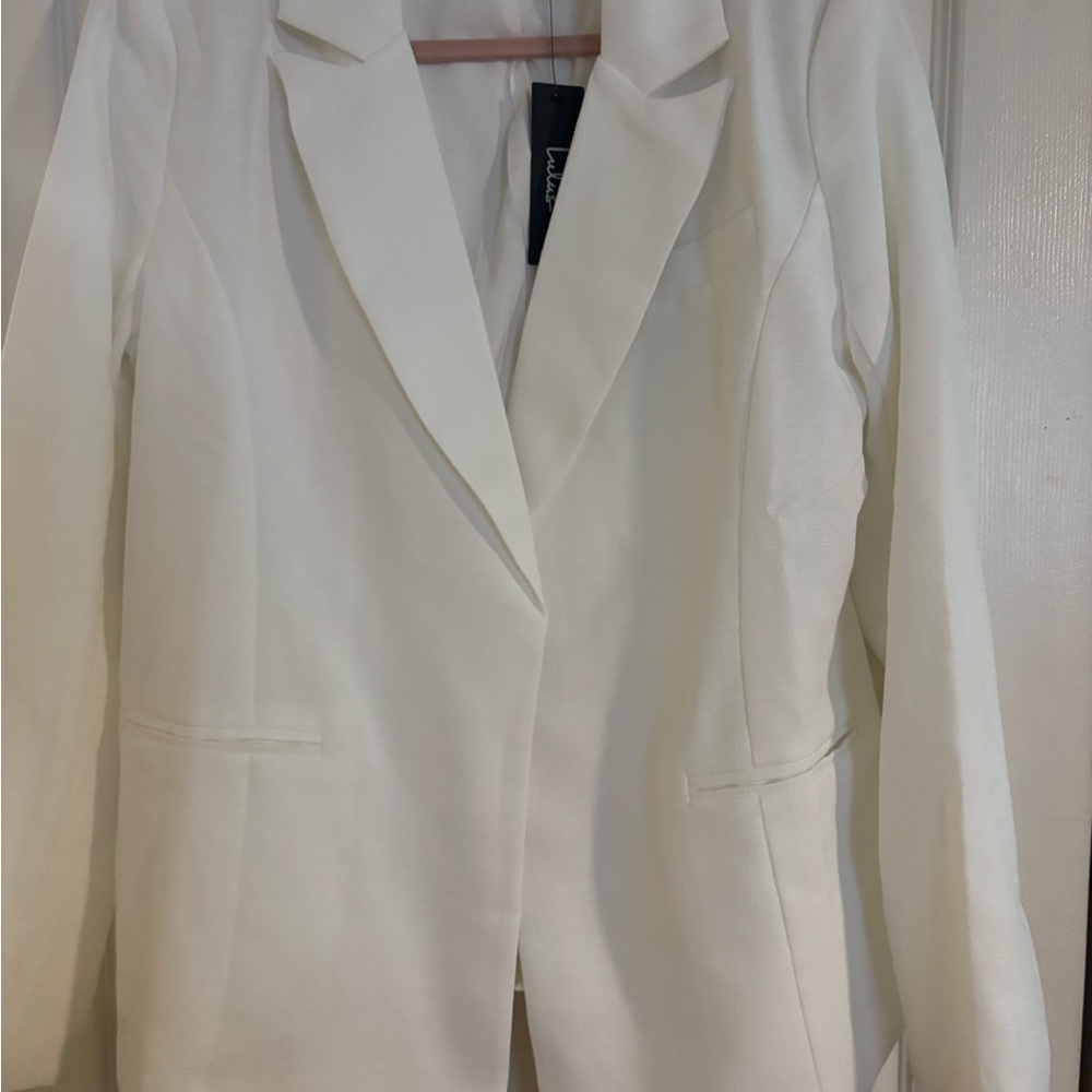Lulu's White Classic Blazer Timeless Design